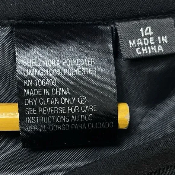 TAHARI ARTHUR S. LEVINE Long Skirt Business Suit Women’s 14 Black Vintage - Picture 8 of 16